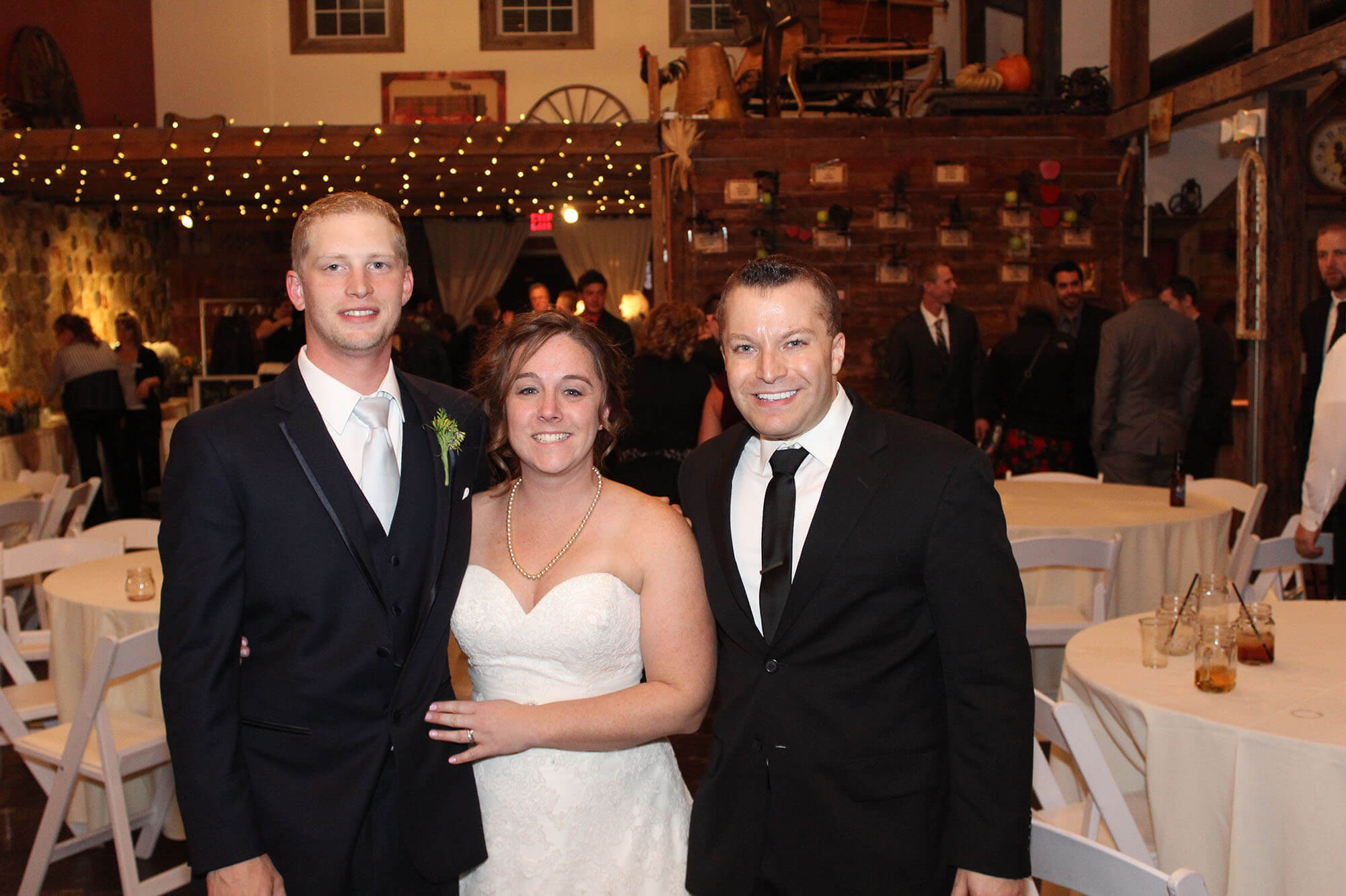 Kuipers Family Farm Maple Park Wedding DJ with Bride and Groom