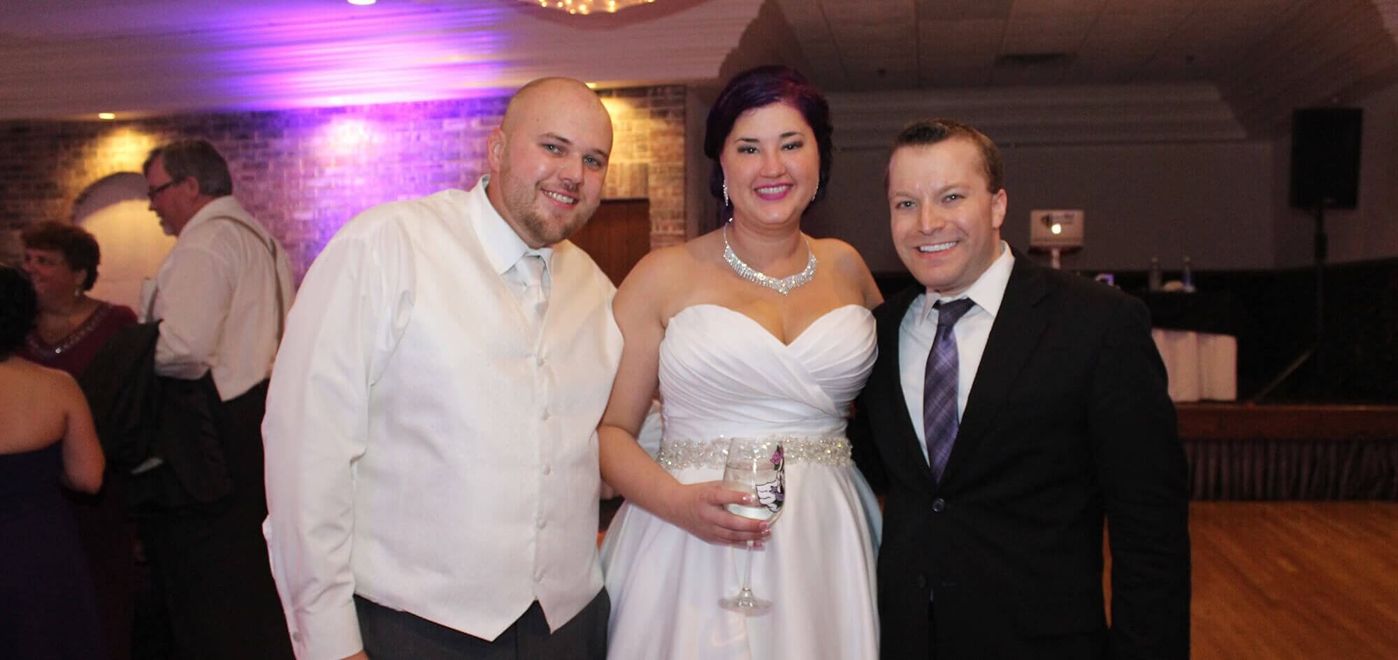 Royalty West Banquet Willow Springs Wedding DJ with Couple