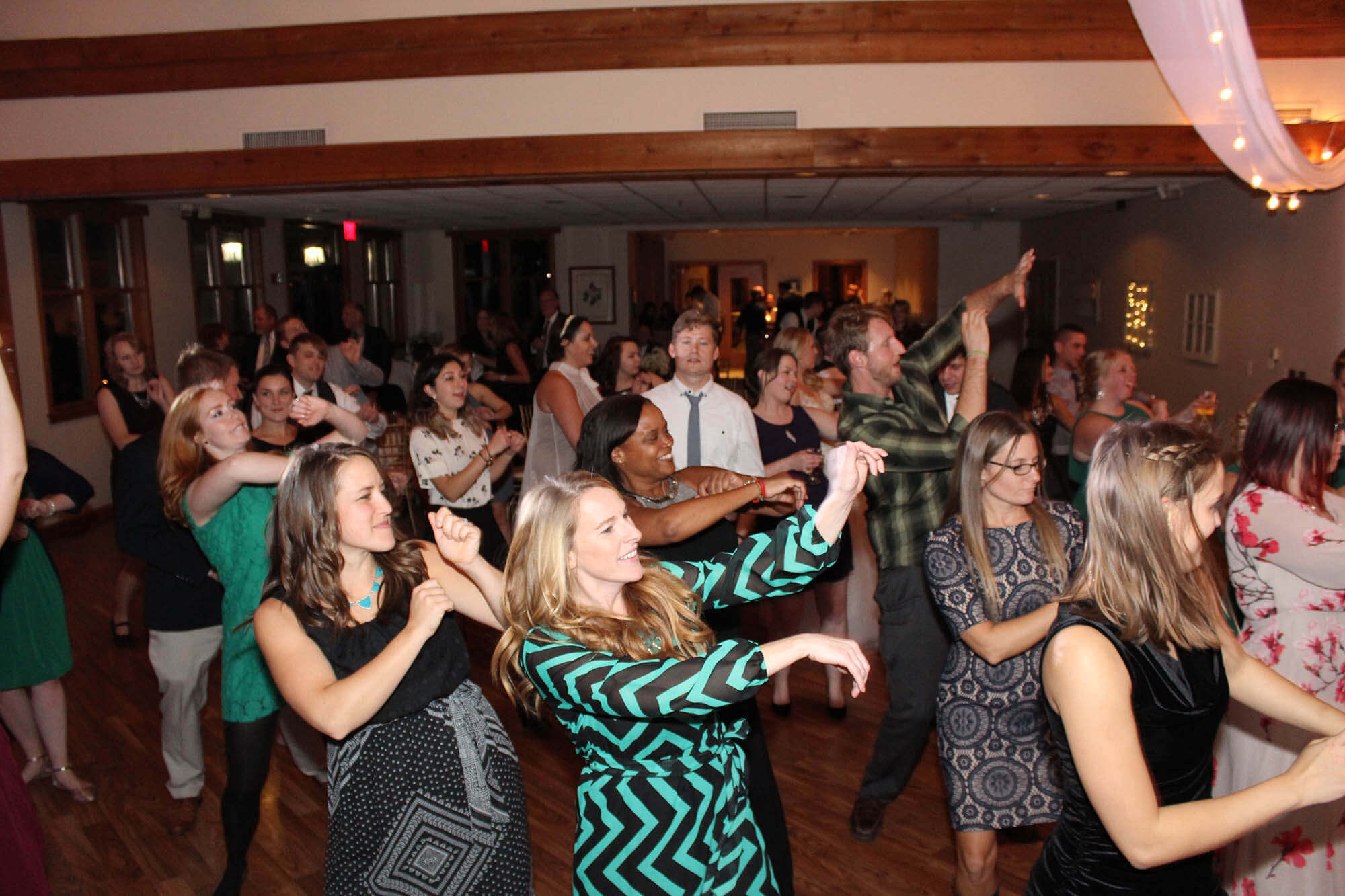 Wedding Guests Dancing at Thunderhawk Golf Club Beach Park IL Wedding