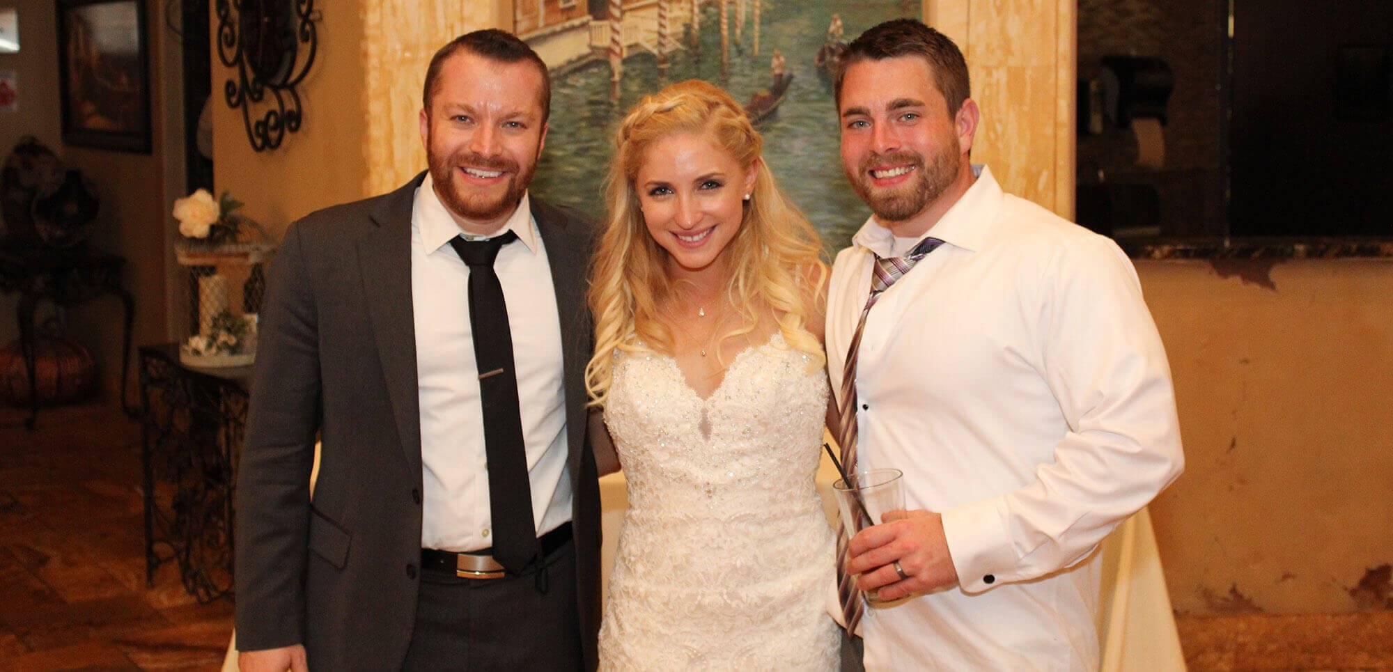 Wedding DJ with Couple at Acquaviva Winery in Maple Park IL