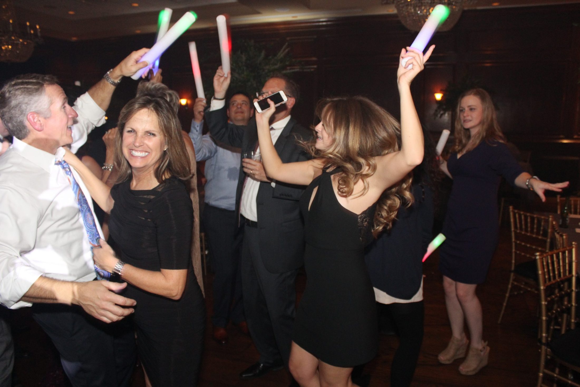 guests dancing at a wedding