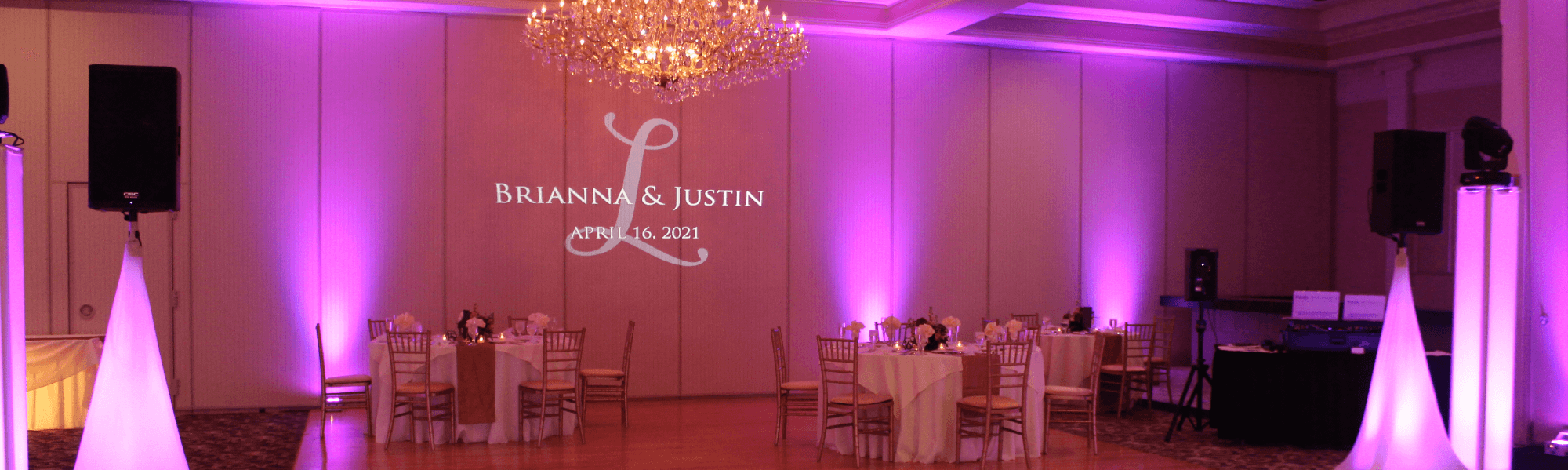 Beautiful wedding monogram at abbington glen ellyn banquet hall