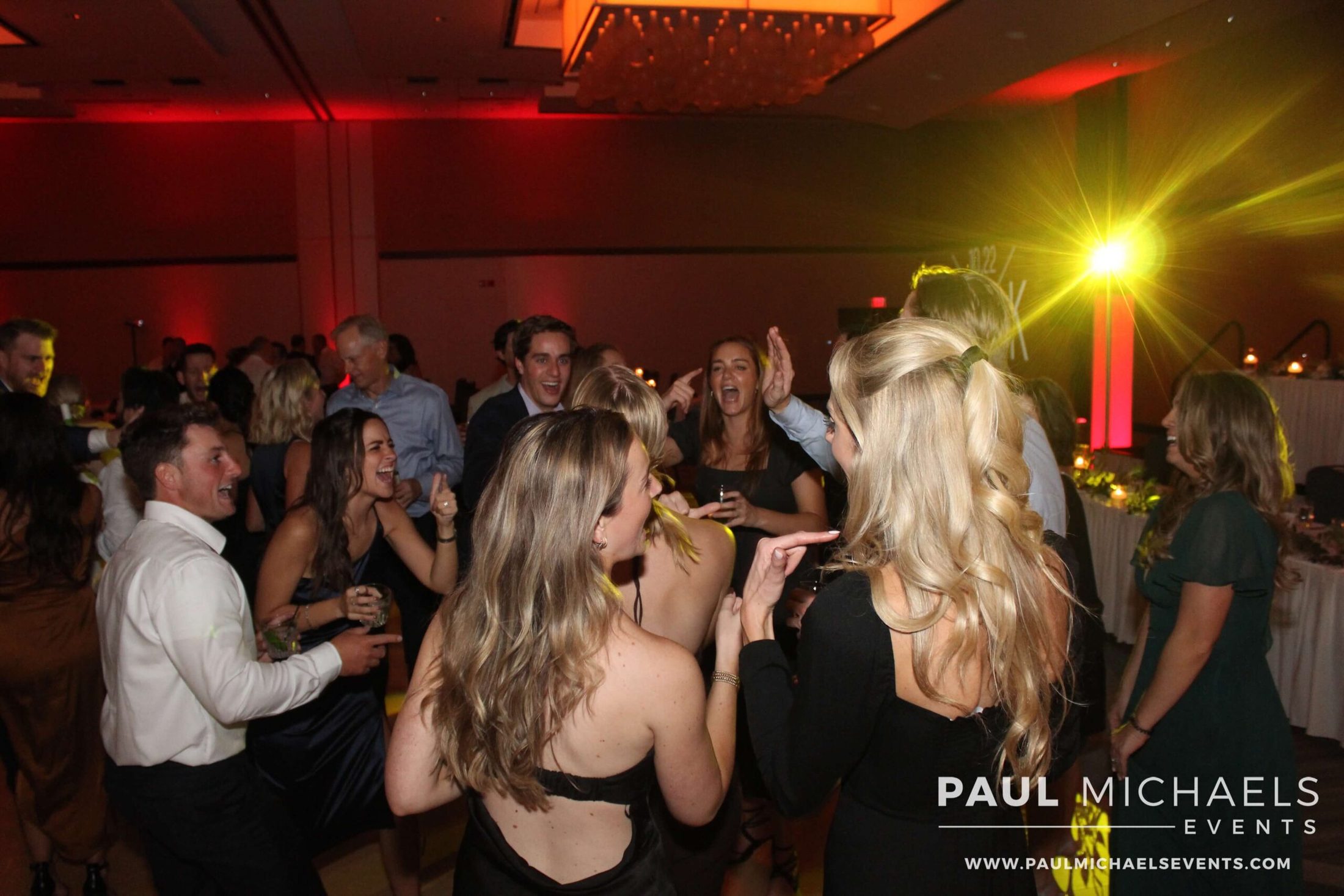 Wedding DJ Services in Chicago; Group of people dancing at Hyatt Regency O'Hare Chicago