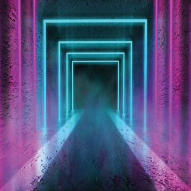 Neon Walkway photobooth backdrop