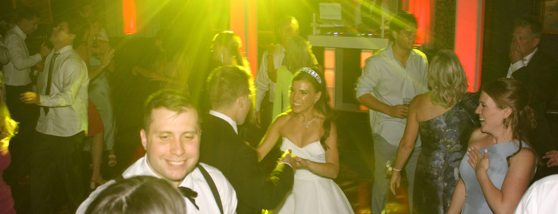 Bride and groom on the dance floor dancing to the best Chicago wedding dj